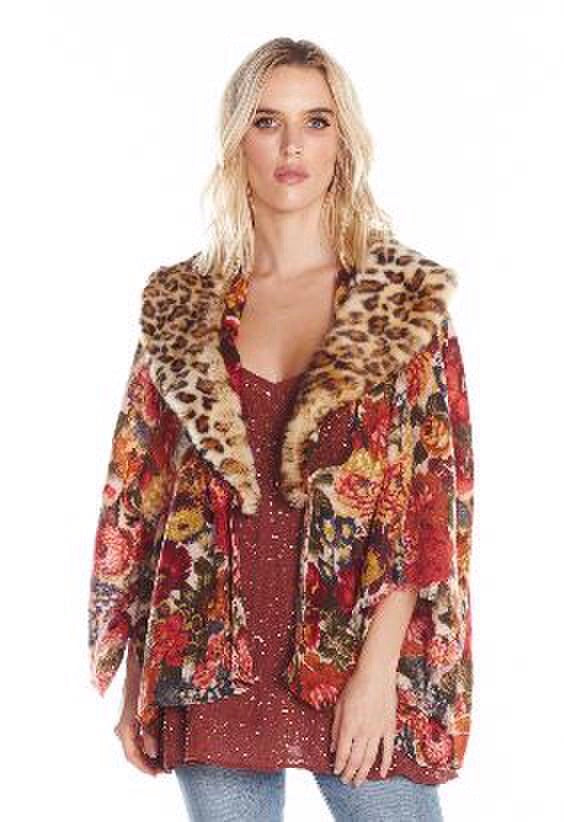 Aratta Leopard Fur Coat