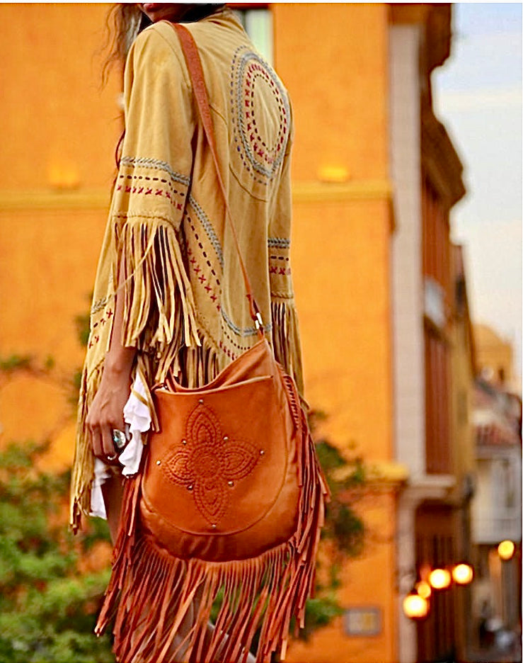 Tan boho cheap bag