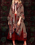 ARATTA ROYAL HIGHNESS KIMONO Mixed Media Faux Fur Knitted Wool Blend