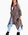 ARATTA ROYAL HIGHNESS KIMONO Mixed Media Faux Fur Knitted Wool Blend