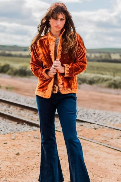 SAVANNAH MARIGOLD EMBROIDERED JACKET